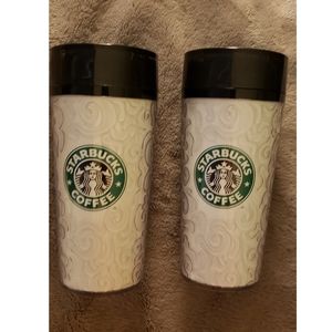 Starbucks Coffee Travel Cups x2 Vintage